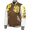 San-Diego-Padres-Pro-Standard-Mash-Up-Logo-Varsity-Jacket-LEATHER MOTO 1