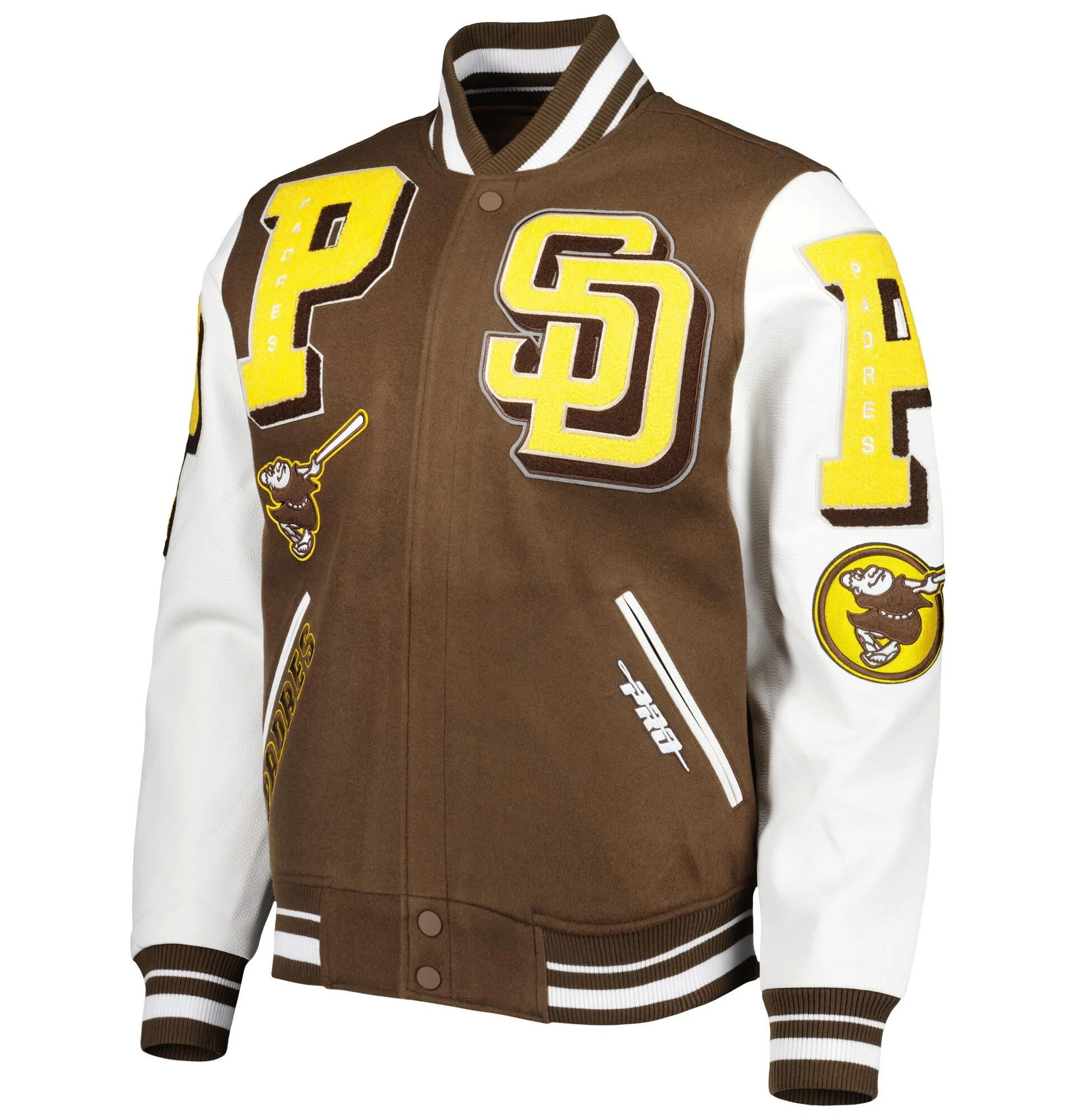 San-Diego-Padres-Pro-Standard-Mash-Up-Logo-Varsity-Jacket-LEATHER MOTO 1