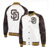 San-Diego-Padres-Satin-Varsity-Jacket-White-Brown-LEATHER MOTO 3