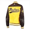 San-Diego-Padres-Starter-Gold-Satin-Varsity-Jacket-LEATHER MOTO 2