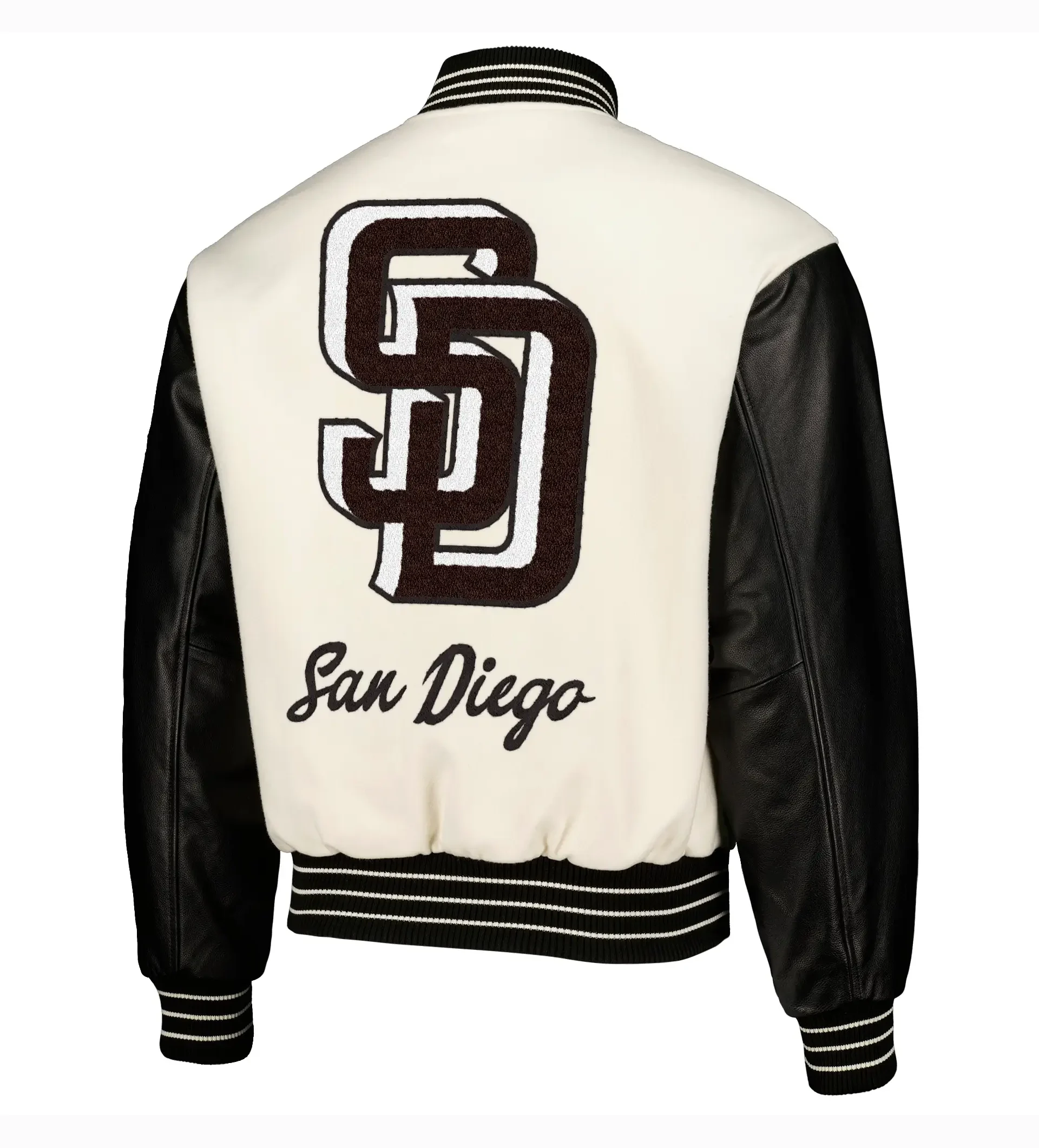 San-Diego-Padres-Varsity-Jacket-White-Black-LEATHER MOTO 2
