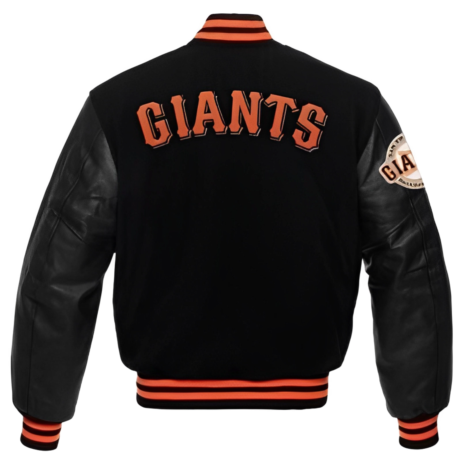 Alternative view of San Francisco Mashup  Giants Black Satin Varsity Jacket