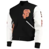 San-Francisco-Giants-Pro-Standard-Logo-Black-White-Varsity-Jacket-leather moto 1