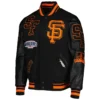 San-Francisco-Giants-Pro-Standard-Mash-Up-Logo-Black-Varsity-Jacket-leather moto 1