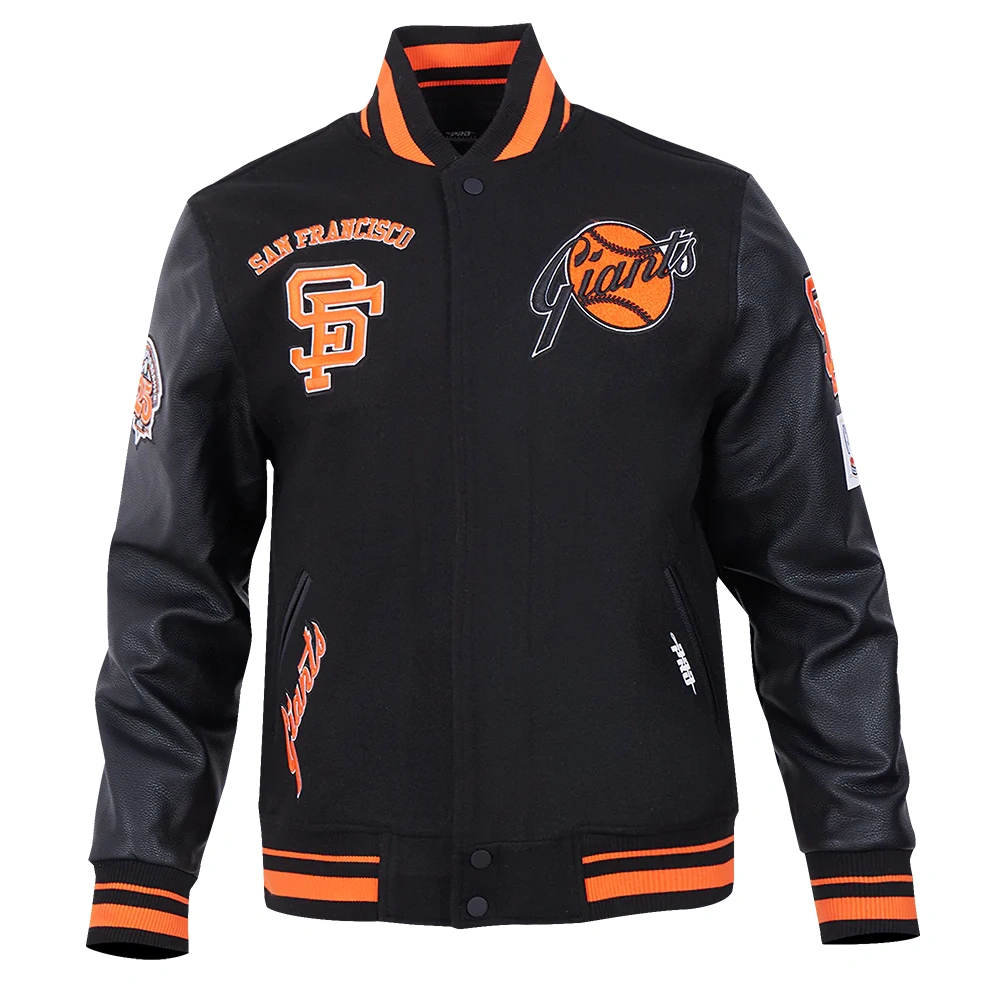 San-Francisco-Giants-Pro-Standard-Retro-Classic-Black-Varsity-Jacket-leather moto 2