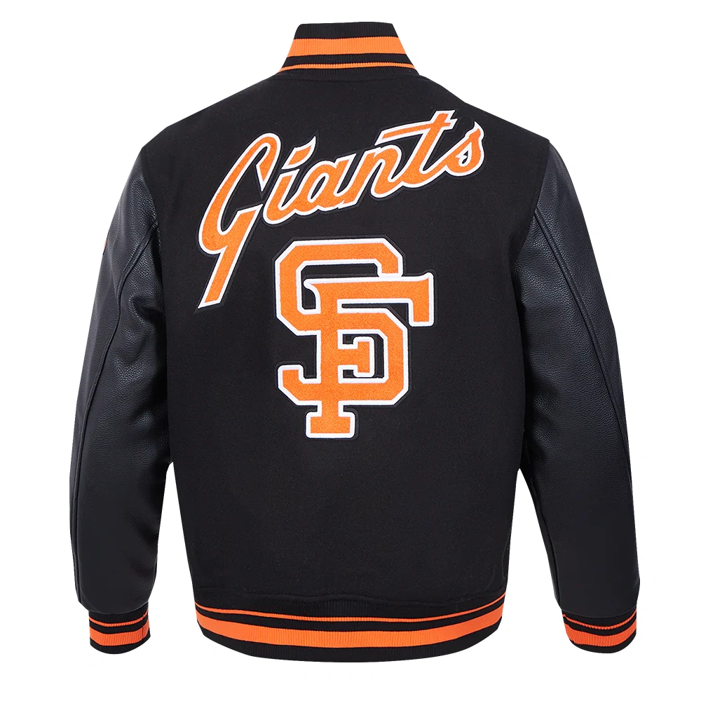 San-Francisco-Giants-Pro-Standard-Retro-Classic-Black-Varsity-Jacket-leather moto 4