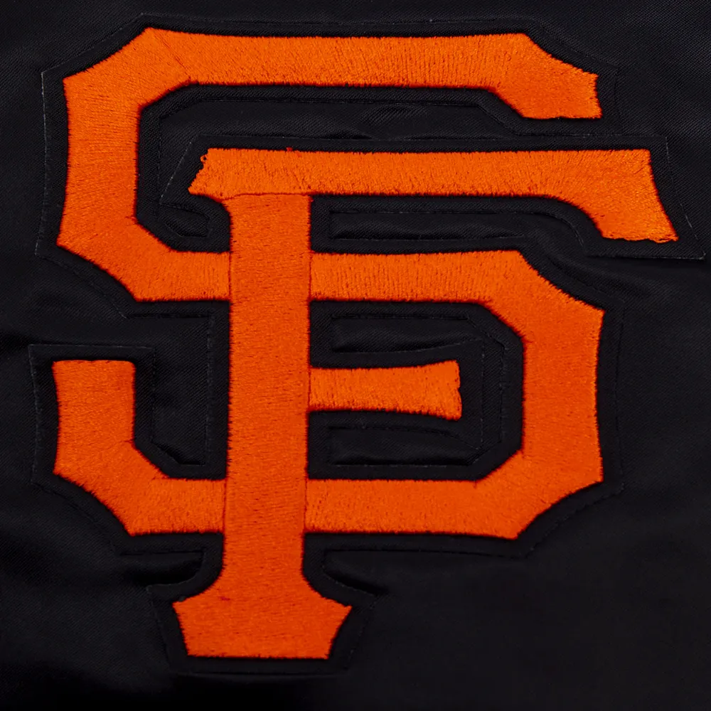 San-Francisco-Giants-Script-Tail-Black-Satin-Varsity-Jacket-leather moto 5