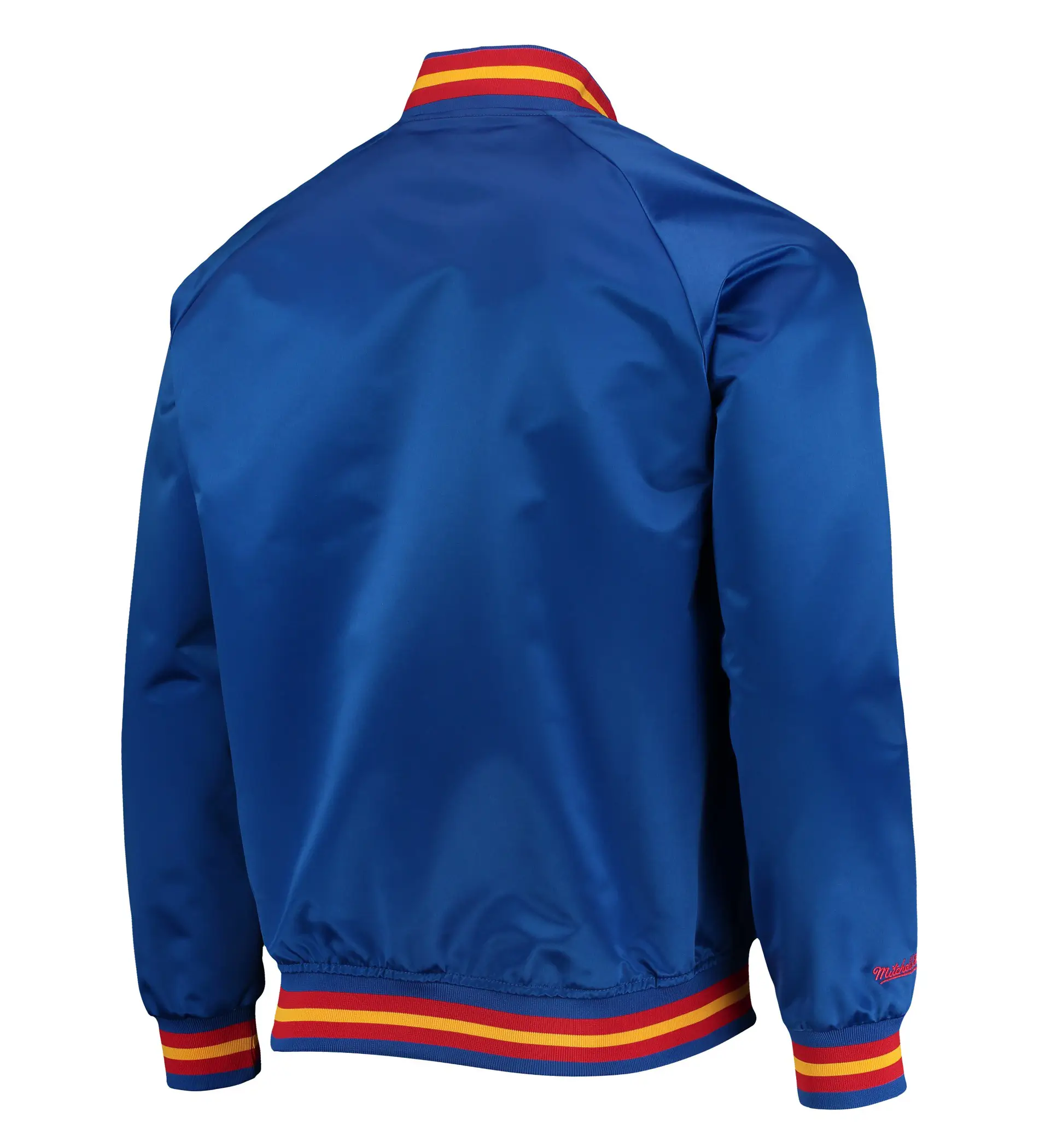 San-Francisco-Warriors-Hardwood-Classics-75th-Anniversary-Full-Snap-Satin-Royal-Blue-Jacket-2
