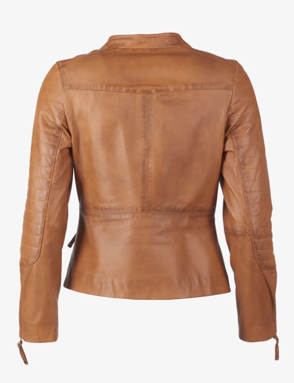 Sandy Tan Dye Leather Cafe Racer Jacket (5)