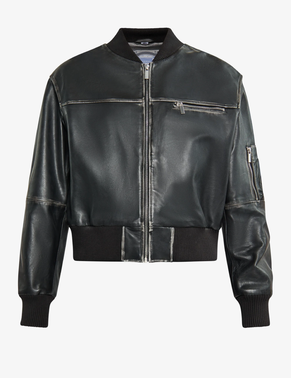 Scarlett Vintage Luxe Women's Leather Bomber Black Jacket (1)