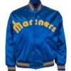 Seattle-Mariners-1982-Authentic-Satin-Royal-Blue-Varsity-Jacket-leather moto 1