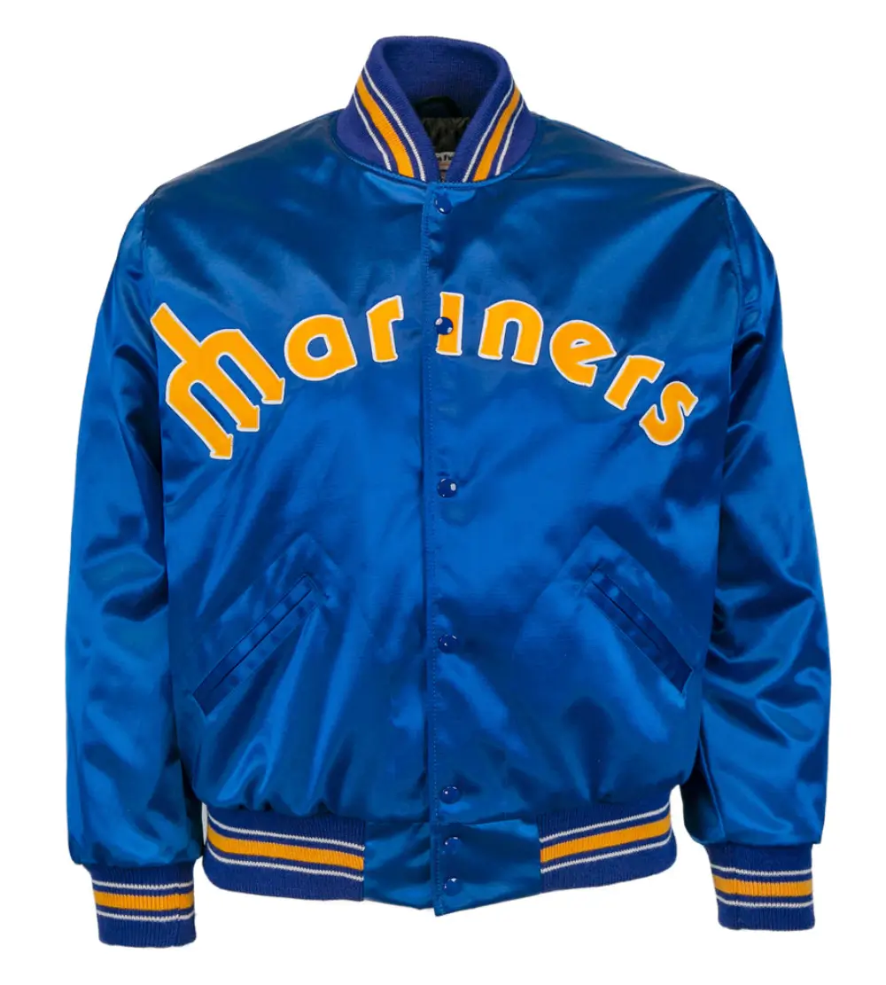 Seattle-Mariners-1982-Authentic-Satin-Royal-Blue-Varsity-Jacket-leather moto 1