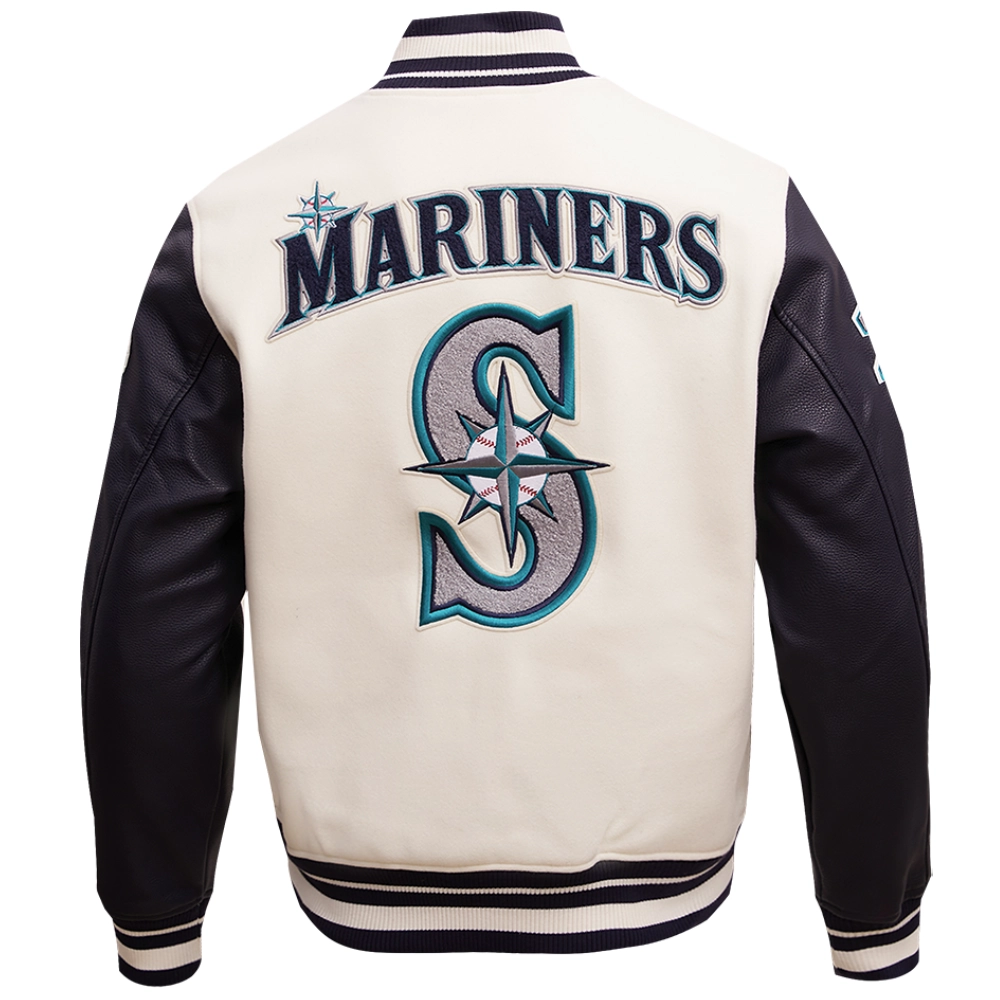 Seattle-Mariners-Baseball-Team-Players-Wool-Leather-Varsity-Jacket-leather moto 2