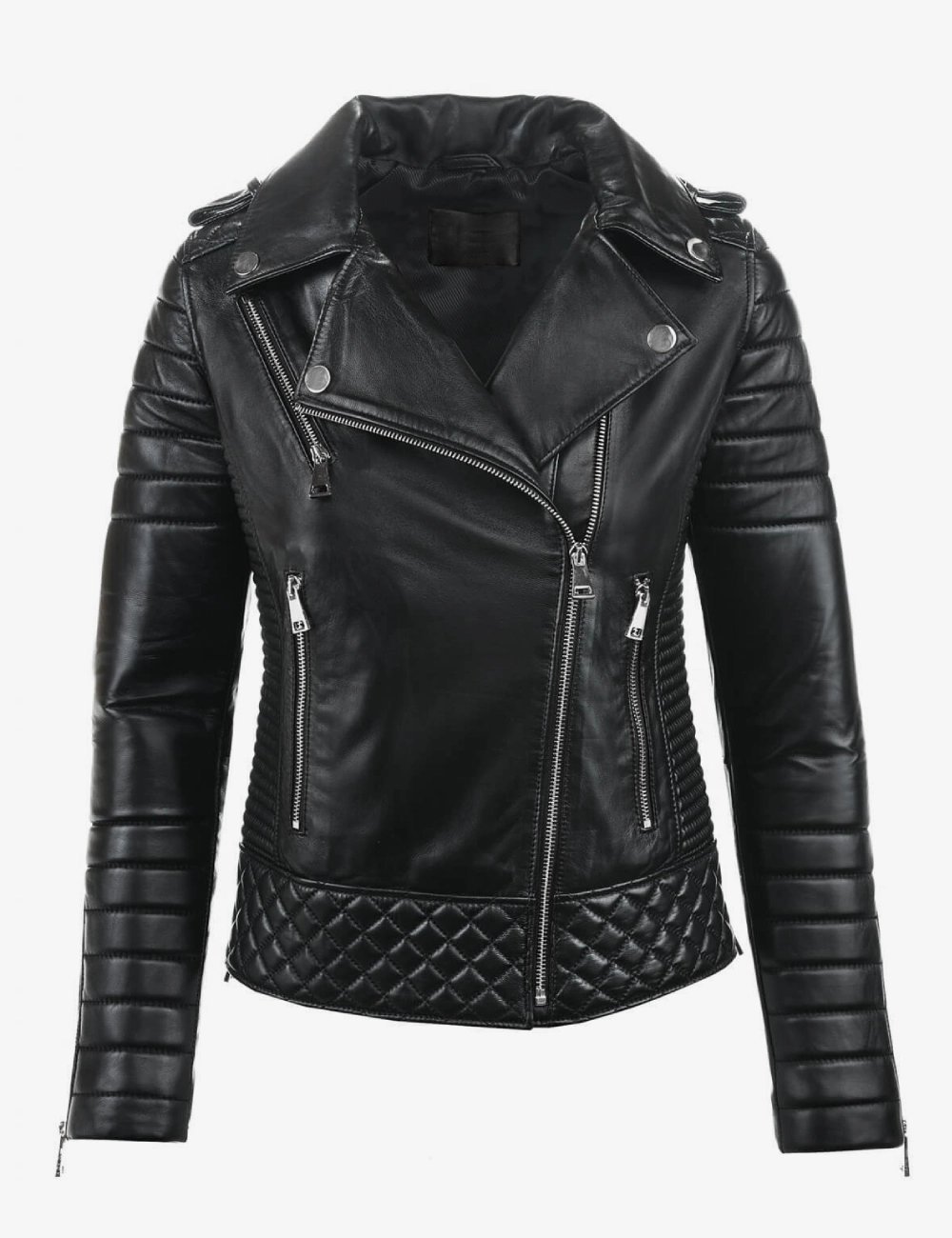 Silver Strike Women's Black Leather Jacket (2)