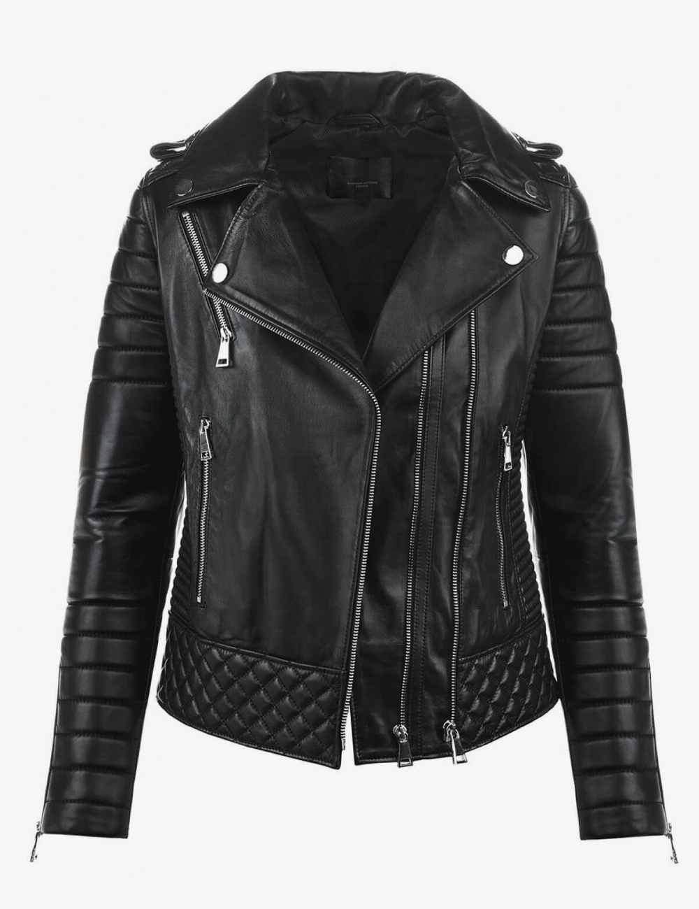 Silver Strike Women's Black Leather Jacket - Image 3