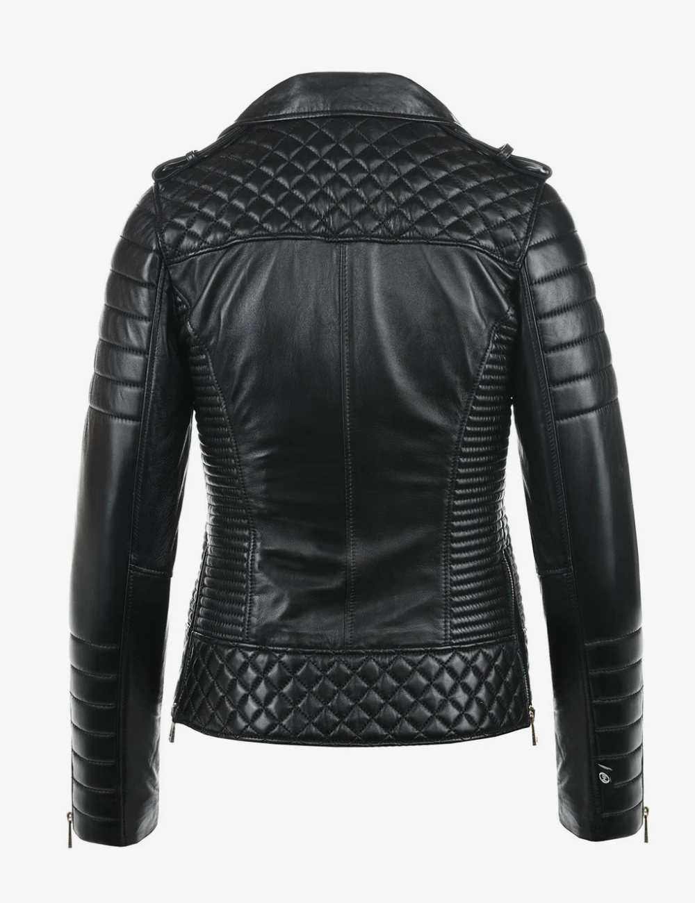 Silver Strike Women's Black Leather Jacket (5)