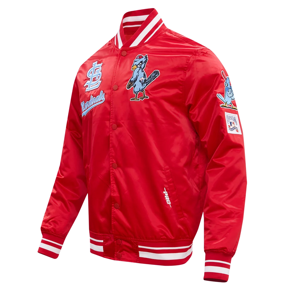 St.-Louis-Cardinals-Pro-Standard-Retro-Classic-Red-Satin-Varsity-Jacket-LEATHER MTOO 1