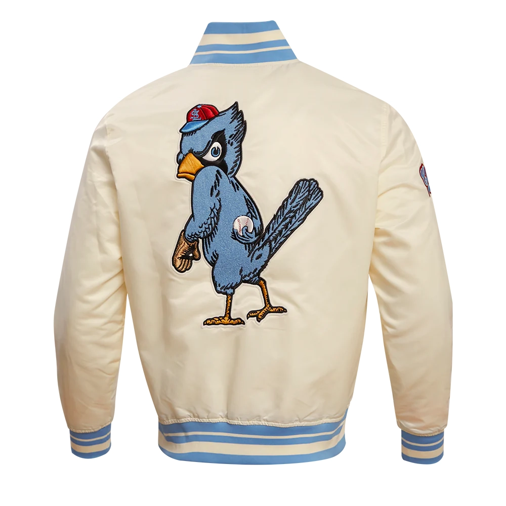 St.-Louis-Cardinals-Pro-Standard-Retro-Classic-White-Satin-Varsity-Jacket-LEATHER MOTO 4