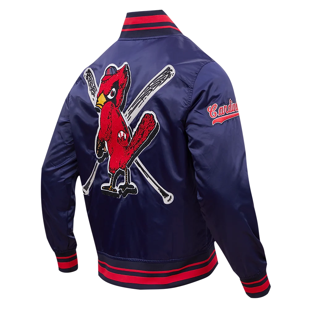 St.-Louis-Cardinals-Pro-Standard-Retro-Mashup-Navy-Satin-Varsity-Jacket-LEATHER MOTO 4