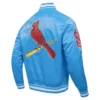 St.-Louis-Cardinals-Pro-Standard-Script-Tail-Blue-Satin-Varsity-Jacket-LEATHER MOTO 3