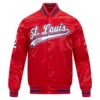 St.-Louis-Cardinals-Pro-Standard-Script-Tail-Red-Satin-Varsity-Jacket-LEATHER MOTO 1