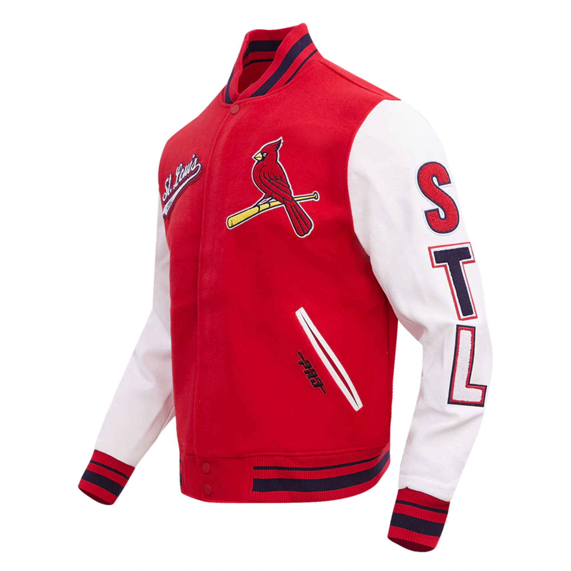 St.-Louis-Cardinals-Pro-Standard-Script-Tail-Wool-And-Leather-Varsity-Jacket-leather moto 1