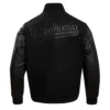 St.-Louis-Cardinals-Pro-Standard-Triple-Black-Varsity-Jacket-leather moto 4