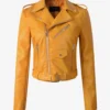 Sunburst Slim Yellow Motorcycle Jacket – Bold Leather Style (1)