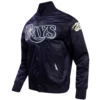 Tampa-Bay-Rays-Pro-Standard-25th-Anniversary-Full-Snap-Satin-Varsity-Jacket-leather moto 3
