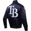 Tampa-Bay-Rays-Pro-Standard-25th-Anniversary-Full-Snap-Satin-Varsity-Jacket-leather moto 4