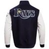 Tampa Bay Rays Pro Standard Wool & Leather Letterman Varsity Jacket - Image 4
