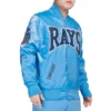 Tampa-Bays-Rays-Pro-Standard-Crest-Emblem-Full-Snap-Satin-Varsity-Jacket-leather moto 3