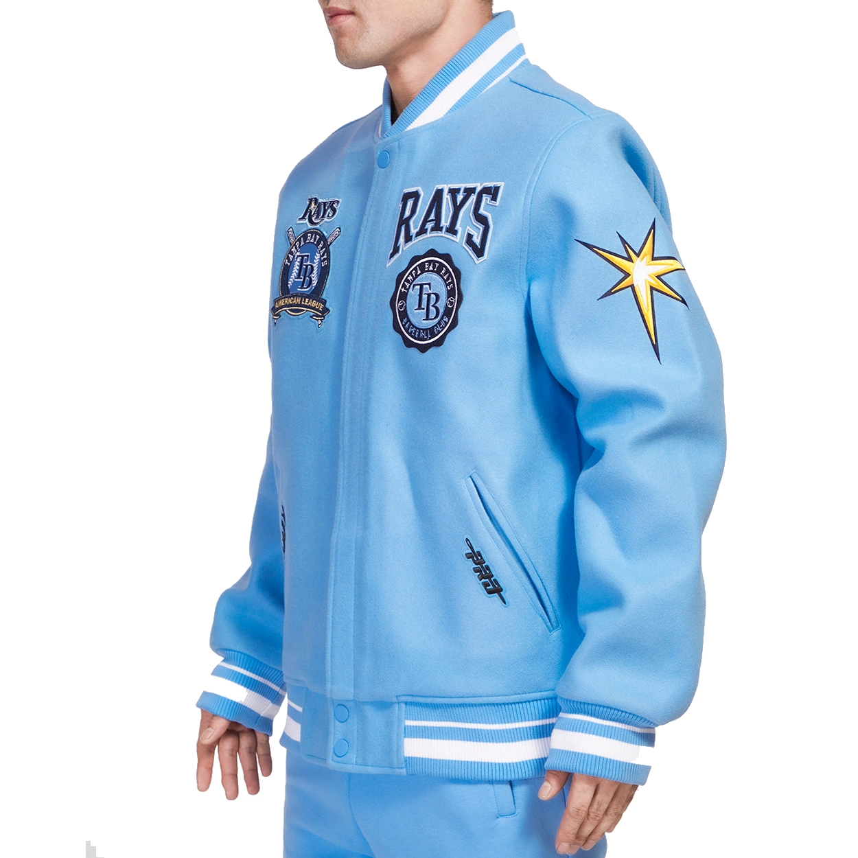 Tampa-Bays-Rays-Pro-Standard-Crest-Emblem-Wool-Leather-Varsity-Jacket-leather moto 4