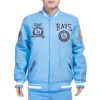 Tampa-Bays-Rays-Pro-Standard-Crest-Emblem-Wool-Leather-Varsity-Jacket-leather moto 5