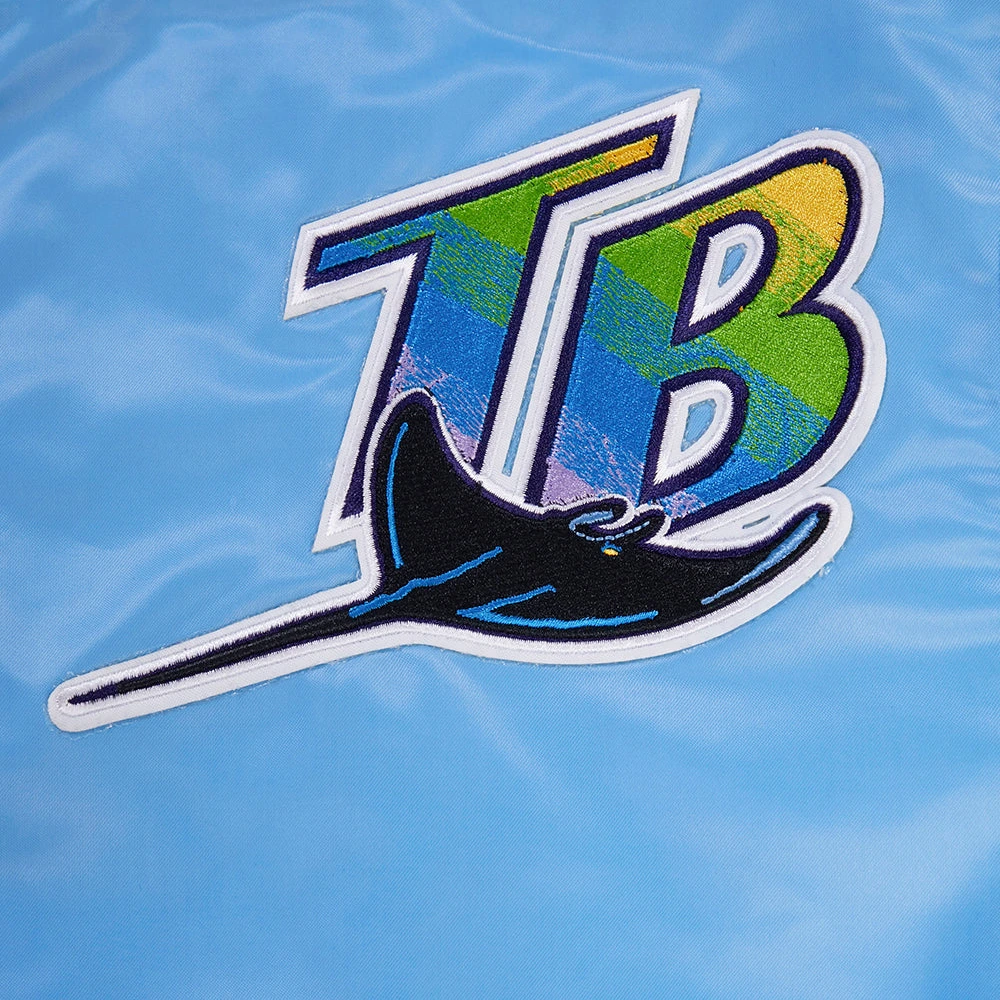 Tampa-Devil-Rays-Pro-Standard-Full-Snap-Satin-Varsity-Jacket-leather moto 5