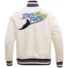 Tampa-Devil-Rays-Pro-Standard-Retro-Classic-Rib-Full-Snap-Satin-Varsity-Jacket-leather moto 2