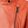 Tazzio Vibrant Orange Leather Jacket – Bold & Stylish (1)
