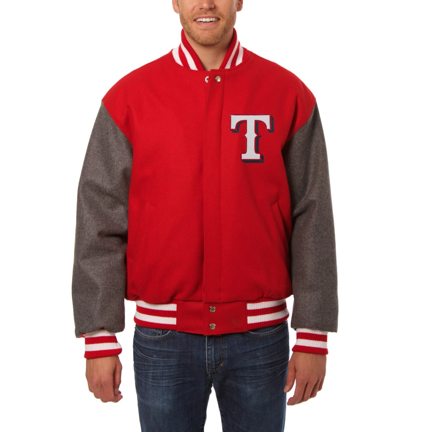 Texas-Rangers-Baseball-Team-Players-Wool-Varsity-Jacket-Red-Gray-LEATHER MOTO 1