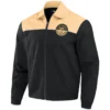 Texas-Rangers-Darius-Rucker-Full-Zip-Bomber-Varsity-Jacket-Black-Tan-leather moto 1