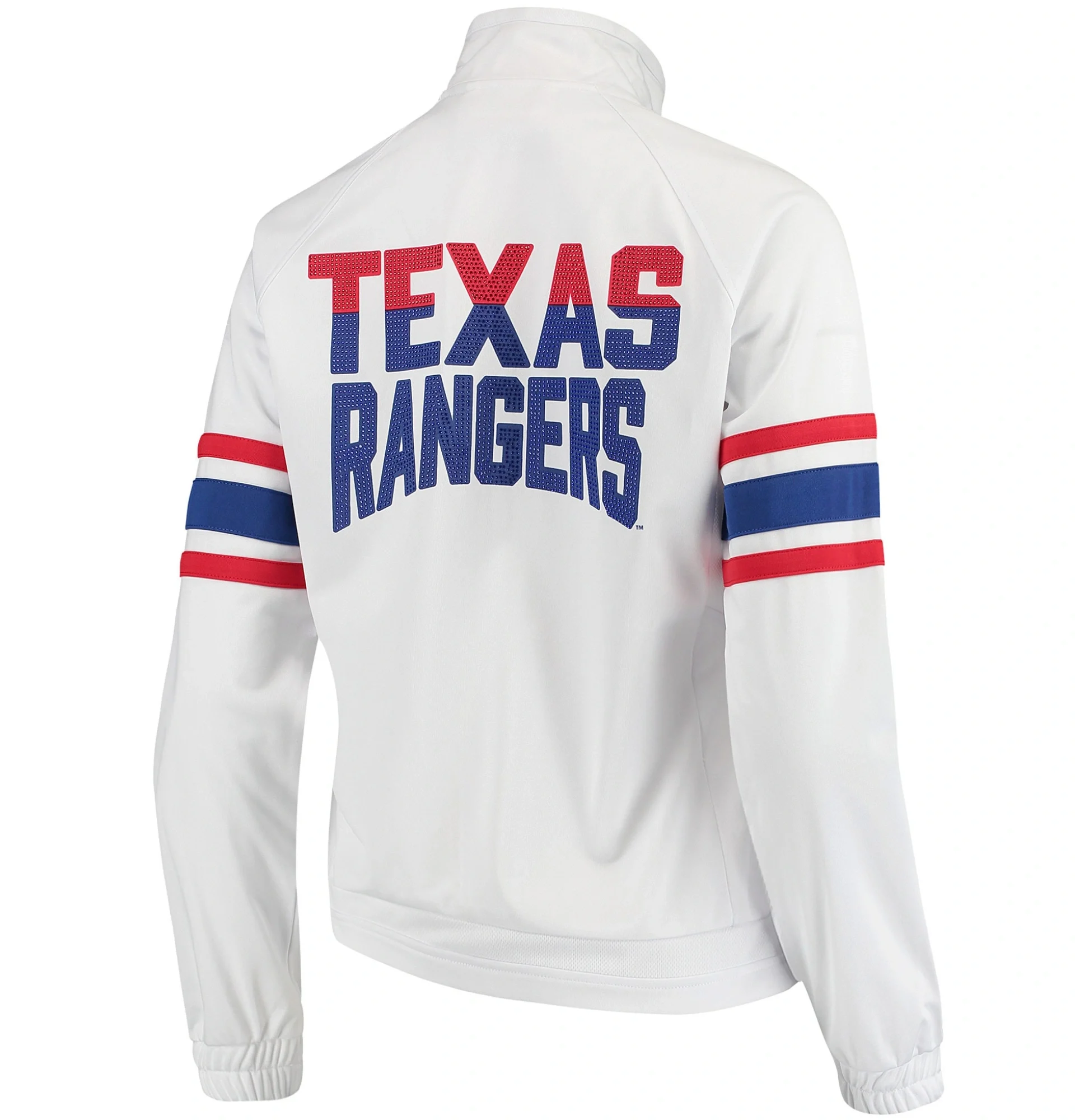Texas-Rangers-G-III-4Her-by-Carl-Banks-White-Game-Full-Zip-Track-Varsity-Jacket-leather moto 2
