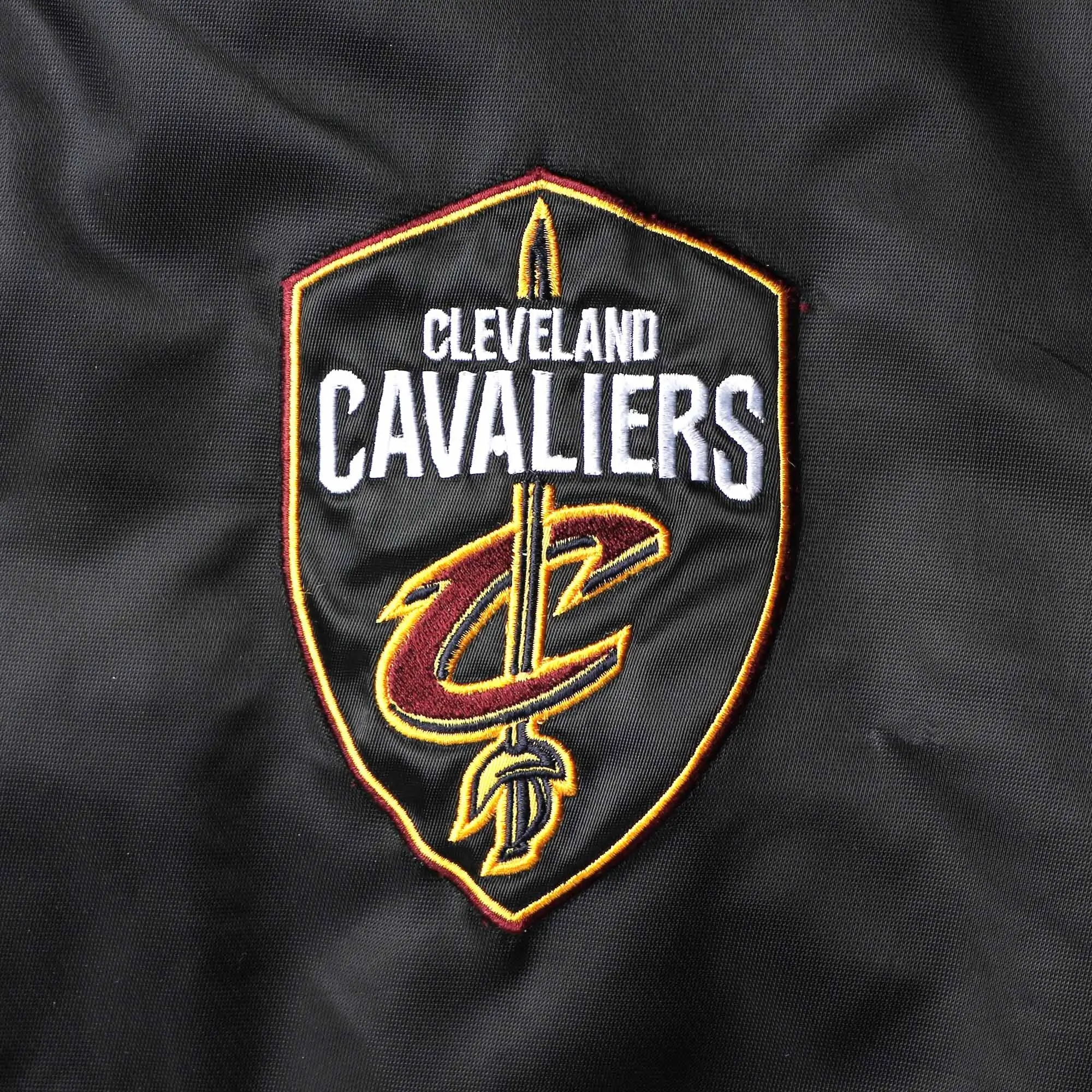 The Champ Starter Cleveland Cavaliers Full Black Satin Varsity Jacket - Image 3