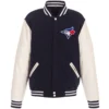 Toronto-Blue-Jays-Classic-Rib-Knitted-Wool-Faux-Leather-Varsity-Jacket-LEATHER MOTO 1