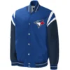 Toronto-Blue-Jays-G-III-Sports-by-Carl-Banks-Full-Snap-Varsity-Jacket-LEATHER MOTO 1