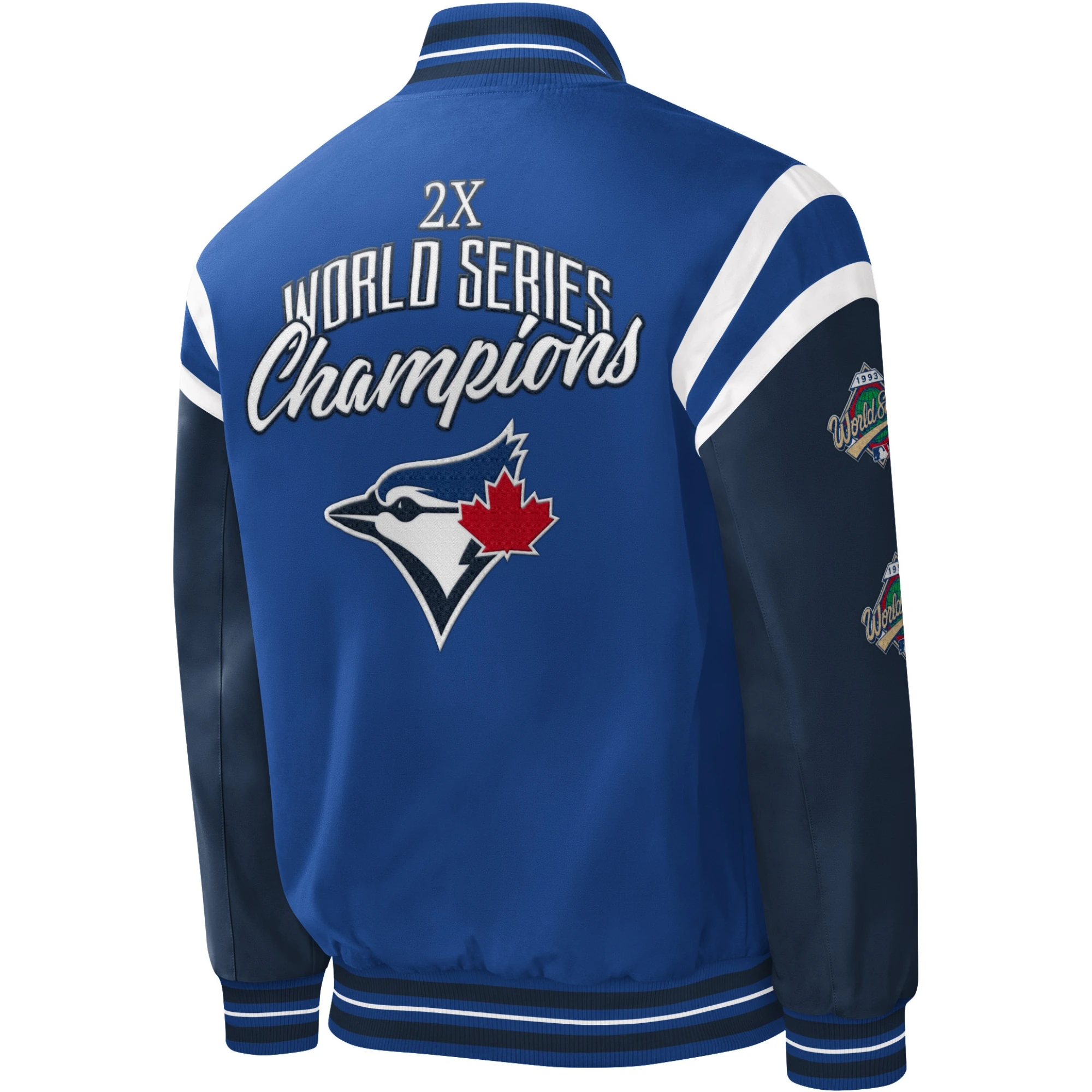Toronto-Blue-Jays-G-III-Sports-by-Carl-Banks-Full-Snap-Varsity-Jacket-LEATHER MOTO 2