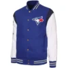 Toronto-Blue-Jays-G-III-Sports-by-Carl-Banks-Full-Snap-Varsity-Jacket-Royal-White-LEATHER MOTO 1