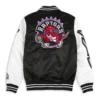Toronto Raptors NBA Team Origins Black & White Satin Varsity Jacket (2)