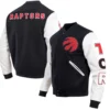 Toronto Raptors Pro Standard Black Classic Black & White Wool Varsity Jacket (3)