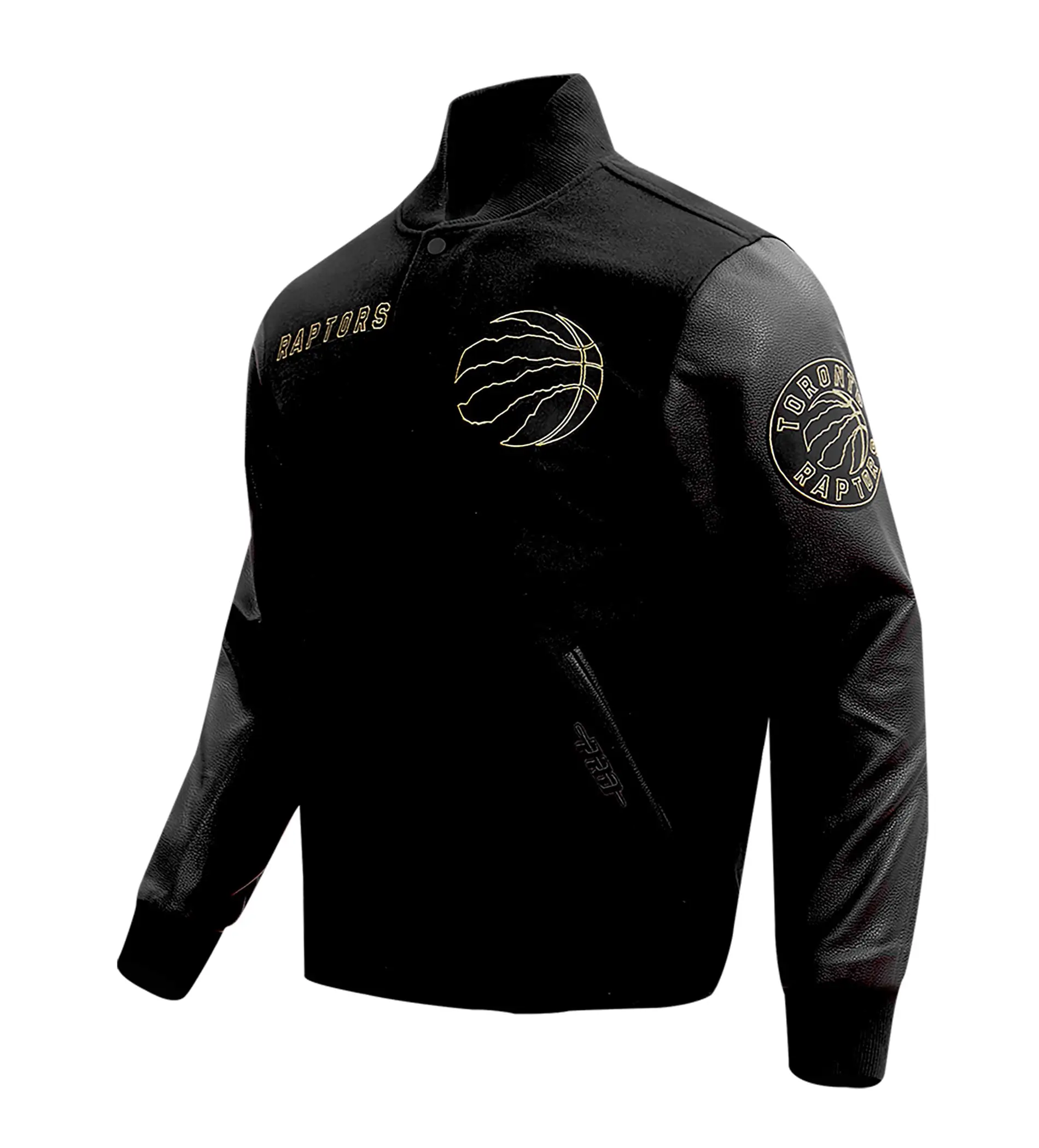Toronto Raptors Pro Standard Black & Gold Full-Zip Varsity Jacket (2)