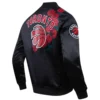 Toronto Raptors Pro Standard Black Roses Full-Snap Satin Varsity Jacket (2)