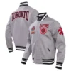 Toronto Raptors Pro Standard Crest Emblem Full-Zip Gray Wool Varsity Jacket (5)